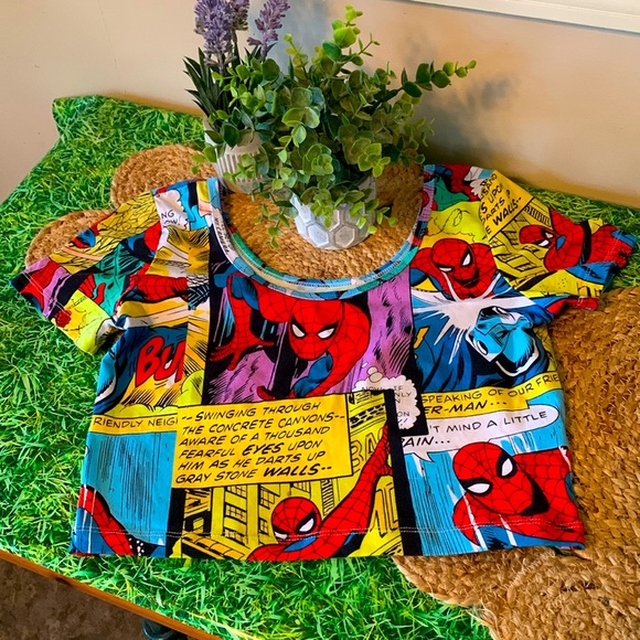 Marvel, Spider-Man crop top, size medium, EUC - Picture 1 of 6